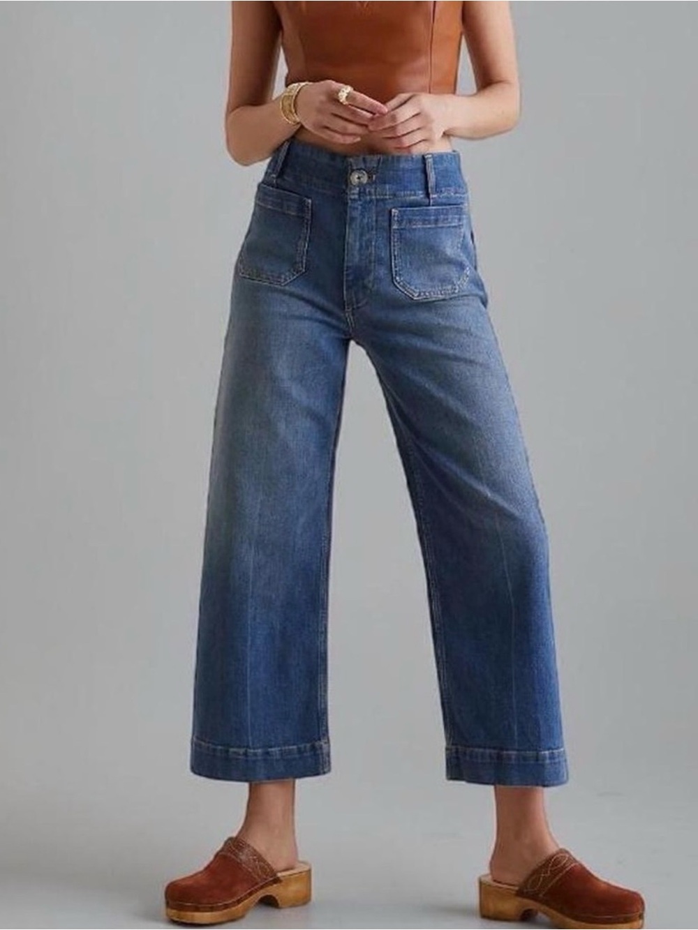 Anthropologie Pilcro The Skipper wide leg Jean Sz 26